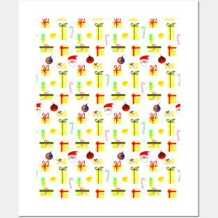 CHRISTMAS Gift Pattern Posters and Art